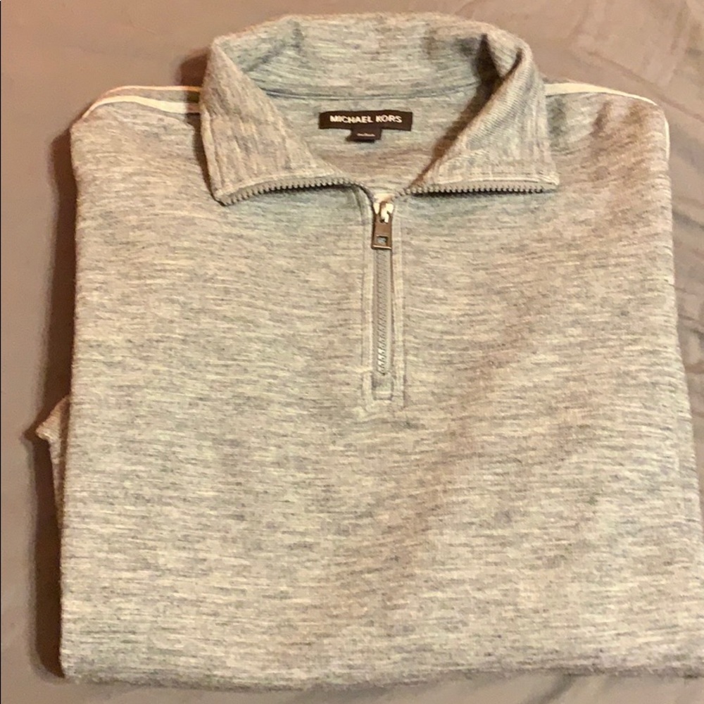 Michael Kors Mens 3/4 zipper Sweater